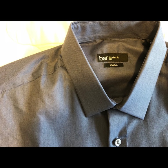 Bar III Men’s dress shirt. Blue. 15 1/2. 34/35 - Picture 2 of 3